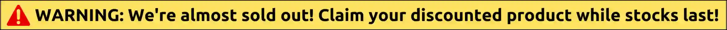 Trimology limited stock warning banner